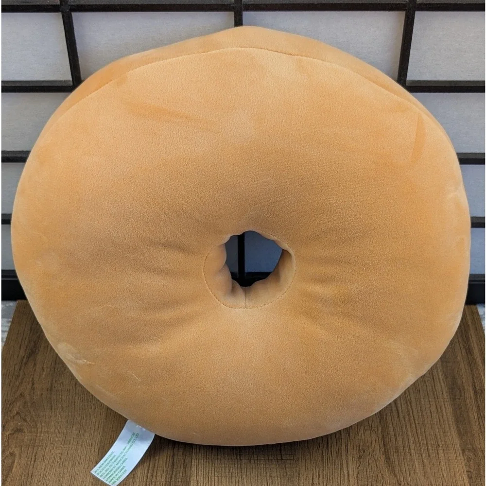Homerbest Pink Frosted Donut Plush Floor Pillow Kawaii Embroidered Cushion 13x4